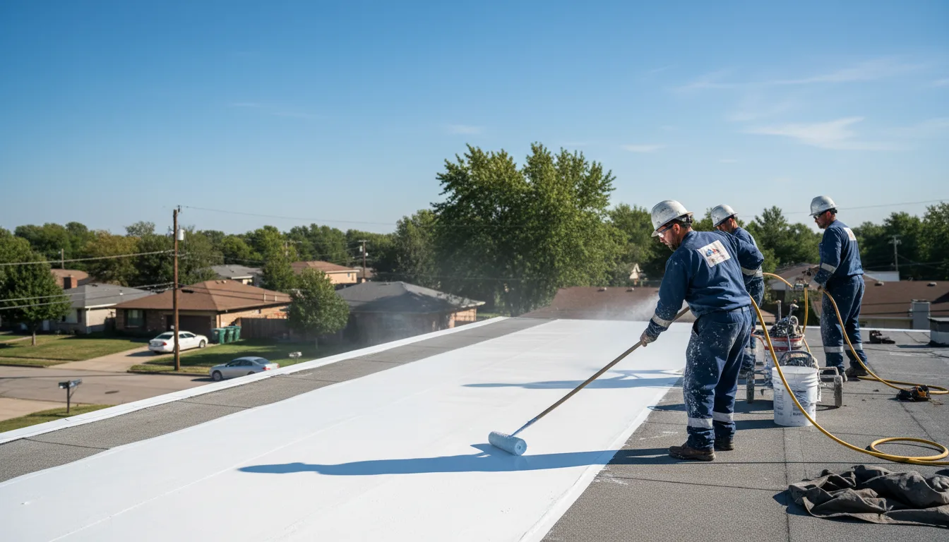 Commercial roof coating in Manhattan, IL near me